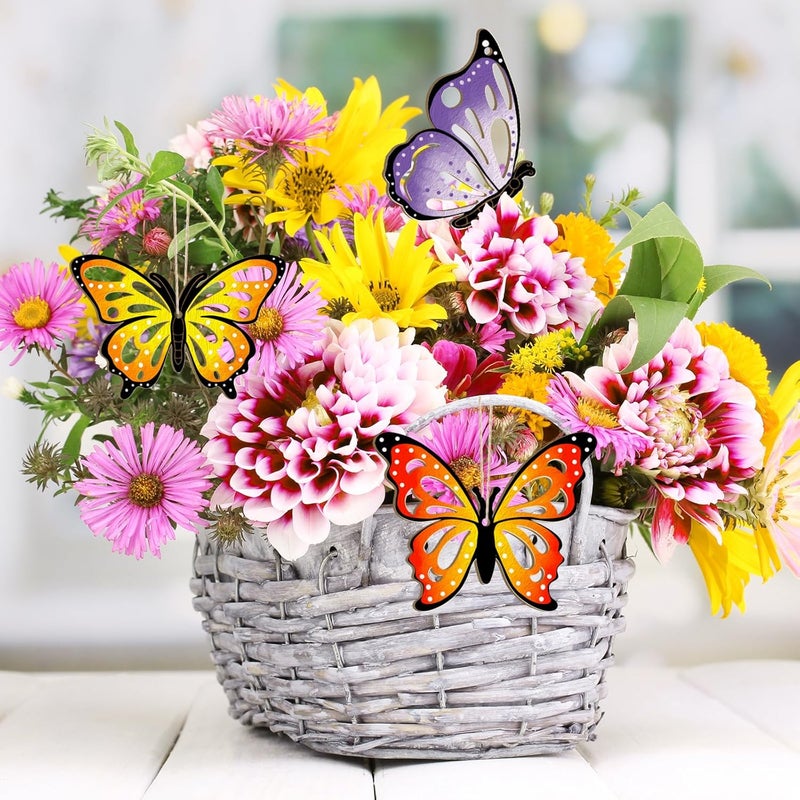 Sophena 36PCS Wooden Hollow Butterfly Ornaments to Paint, 6 Styles DIY Blank Unfinished Wood Cutouts Ornament for Crafts Hanging Decorations Summer - Image 3